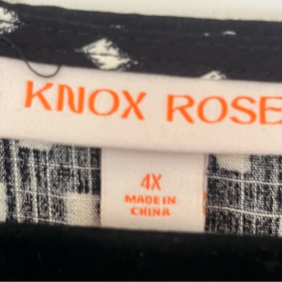 Knox Rose 4X Black White Polkadot Tiered Wrap Maxi Dress - Picture 7 of 13